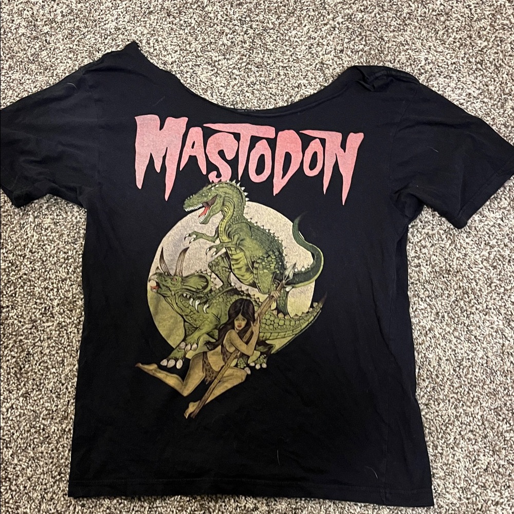 Black Graphic Kids T-Shirt off the shoulder